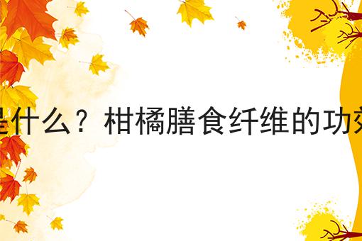 柑橘膳食纤维是什么？柑橘膳食纤维的功效、作用及用途