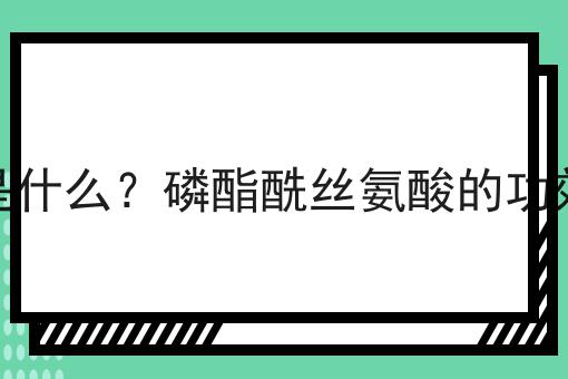 磷酯酰丝氨酸是什么？磷酯酰丝氨酸的功效、作用及用途