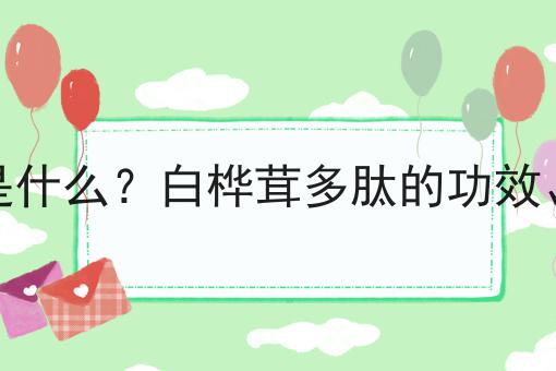 白桦茸多肽是什么？白桦茸多肽的功效、作用及用途