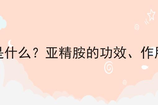 亚精胺是什么？亚精胺的功效、作用及用途