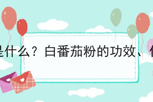 白番茄粉是什么？白番茄粉的功效、作用及用途