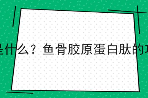 鱼骨胶原蛋白肽是什么？鱼骨胶原蛋白肽的功效、作用及用途