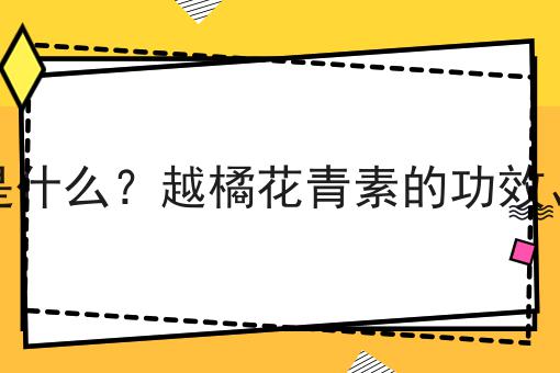 越橘花青素是什么？越橘花青素的功效、作用及用途