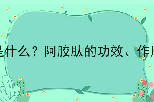 阿胶肽是什么？阿胶肽的功效、作用及用途