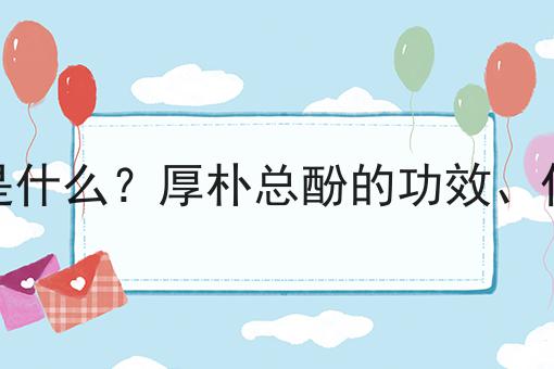 厚朴总酚是什么？厚朴总酚的功效、作用及用途